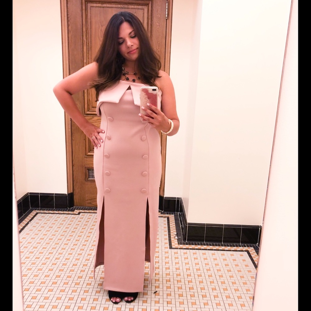 Blush Tuxedo Dress